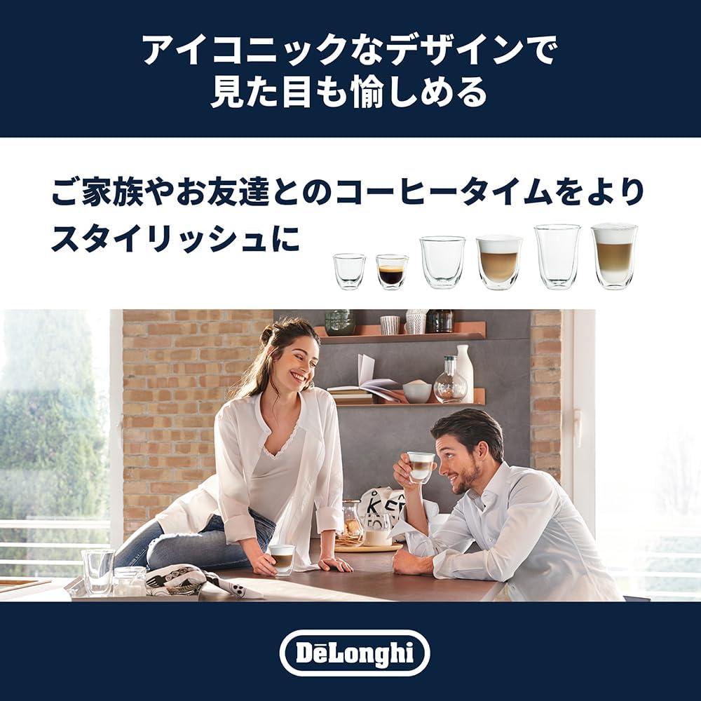 imageDeLonghi Coffee Connoisseur Glasses set of 6 2 Espresso 2 Cappuccino 2 Latte MacchiatoGlasses