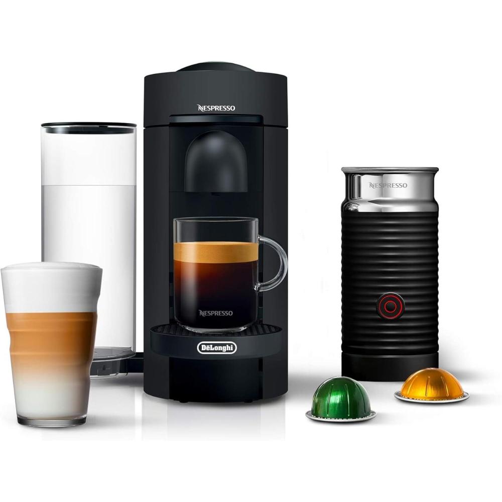 imageDeLonghi Nespresso Vertuo Plus Coffee and Espresso Maker by DeLonghi GreyMatte Black