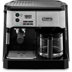De’Longhi BCO430BM All-in-One Combination Maker & Espresso Machine + Advanced Milk Frother for Cappuccino, Latte & Macchiato + Glass Coffee Pot 10-Cup(Silver-Black)
