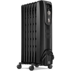 De’Longhi ComfortTemp Full Room Radiant Heater, Black – Oil-Filled Portable Space Heater for Long-Lasting, Silent Heat – Easy-to-Use Controls, Adjustable Thermostat & Three Heat Settings(Black)