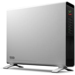 DeLonghi Convection Panel Heater, Full Room Quiet 1500W, portable electric heater is freestanding/easily wall mounted. Energy Saving, quick heat distribution, timer, asphalt gray, HCX9115E(White)