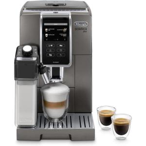 De’Longhi Dinamica Plus Connected Espresso & Coffee Machine with Automatic Milk Frother, 18 Recipes, Built in Grinder, App Compatible, LatteCrema Technology for Ideal Milk Texture, Color Touch Display(Titanium)