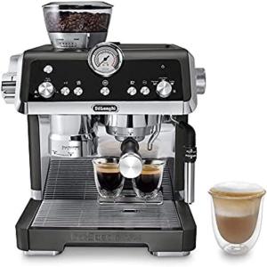 De’Longhi La Specialista Espresso Machine with Sensor Grinder, Dual Heating System, Advanced Latte System & Hot Water Spout for Americano Coffee or Tea, Stainless Steel, EC9335M, 1.3 liters(Black)