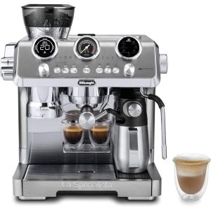 De’Longhi La Specialista Opera Espresso Machine – Cold Brew & Espresso Maker with Smart Tamping, Burr Grinder, Milk Steam Wand/Frother & 19-Bar Pressure – For Lattes & Cappuccinos(Maestro)