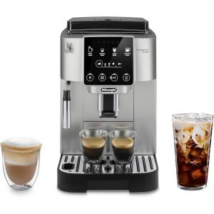 De’Longhi Magnifica Evo Automatic Espresso & Coffee Machine with Manual Milk Frother, Built-in Grinder & Auto-Clean Function – For Latte, Cappuccino, Americano, Iced Coffee, ECAM29043SB(Magnifica Start Silver)