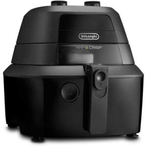 De’Longhi Rapid Crisp Air Fryer, 5-Quart, 1700-Watt XL Cooker, Fries, Crisps, Roasts, Bakes, 5 Preset Functions, Pizza Setting, Up to 20% Faster Cooking, Easy Clean Nonstick, 360° Viewing, Black(FH2133)