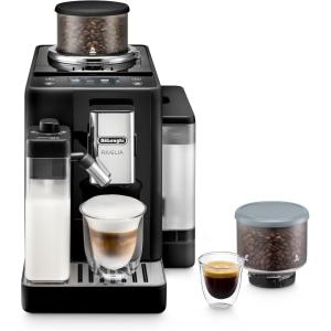 De’Longhi Rivelia Automatic Espresso Machine, Grinder & Frother, Easy Bean Switching, Pebble Gray(Onyx Black)