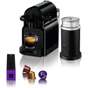 Nespresso Inissia Espresso Machine by De’Longhi with Milk Frother, 24 ounces, Black(Black)