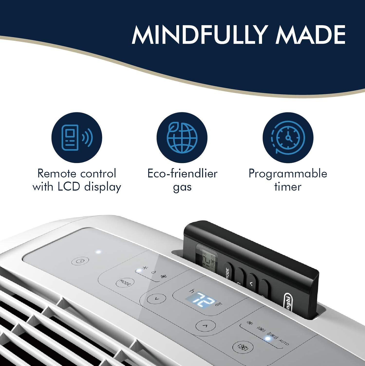 imageDeLonghi America PACEM360 WH DeLonghi Penguino Portable Air Conditioner with 60000 BTU Cooling Power Remote Control Ecofriendly and Portable in White